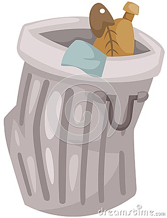 Trash bin Vector Illustration