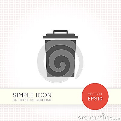 Trash bin icon. Garbage tank image. Vector Illustration