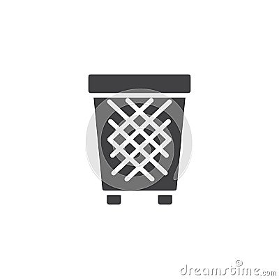 Trash bin vector icon Vector Illustration