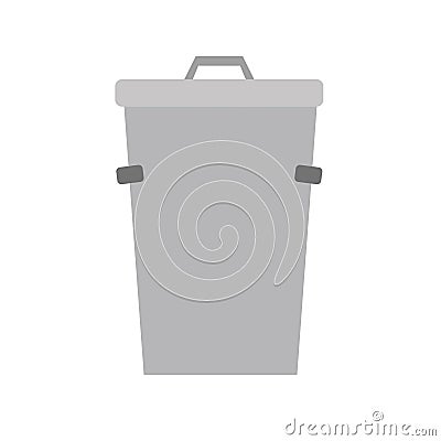 Trash can bin ecology environmental object vector. Reuse urban garbage icon recycle Vector Illustration