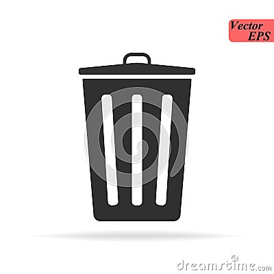 Trash can. Disposal waste. Recycle Icon Vector Vector Illustration