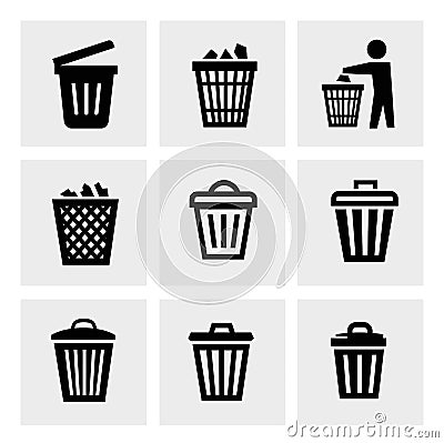 Trash can icon Vector Illustration