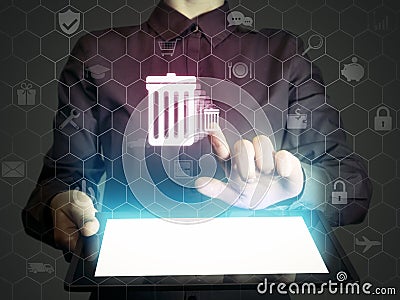 Trash can icon Stock Photo