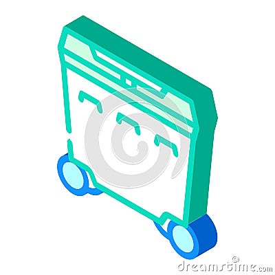 trash can plastic isometric icon vector illustration Vector Illustration