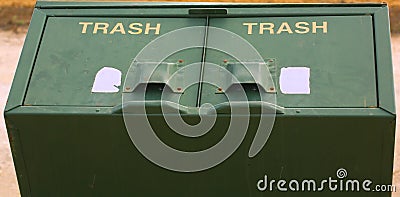 Trash Cans Stock Photo