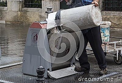 Trash collector Stock Photo