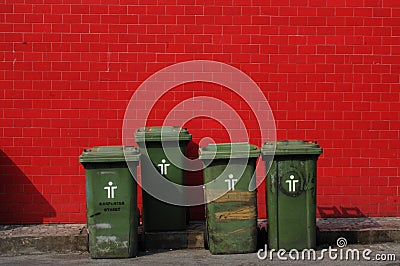 Trash Container Editorial Stock Photo