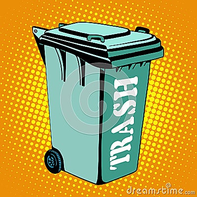 Trash ecology recycling tank Vector Illustration