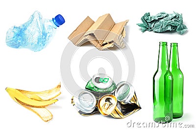 Trash and garbage isolated Stock Photo