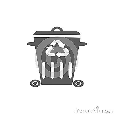 Trash recycling icon,sing,illustration Cartoon Illustration