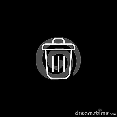 Trash Simple vector icon. Illustration symbol design template for web mobile UI element. Perfect color modern pictogram on Stock Photo