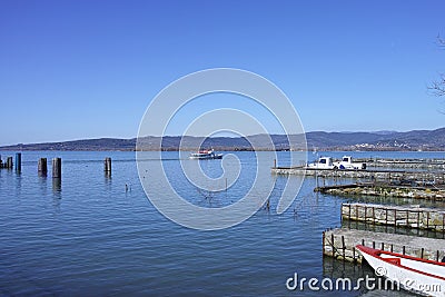 Trasimeno lake Stock Photo