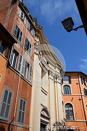 Trastevere Rome - Parrocchia Santa Dorotea Stock Photo