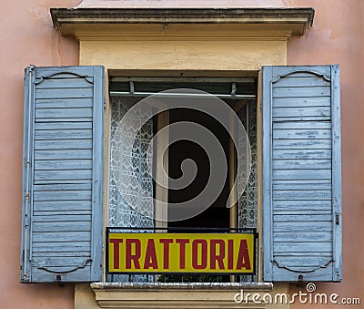 Trattoria sign Stock Photo