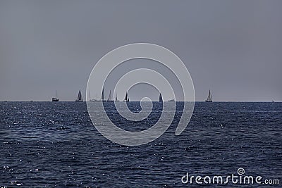 Travel on the Aegean Sea yacht Turkey Stock Photo