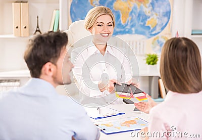 Travel agency Stock Photo