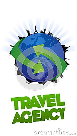 Travel agency design commercial Vector Illustration