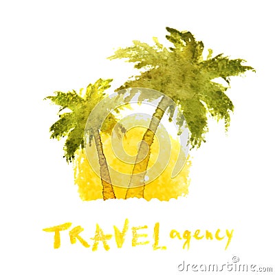 Travel agency logo template Vector Illustration