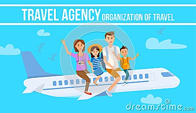 Travel Agency Vector Banner Template with Text Vector Illustration