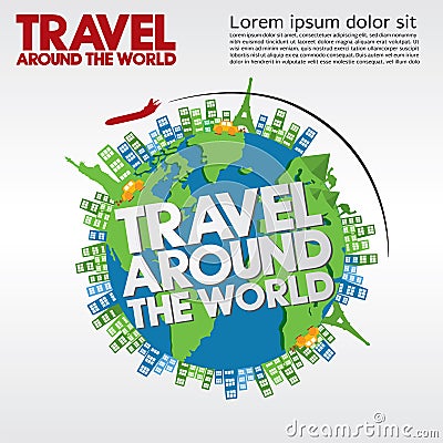 Travel Around The World. Vector Illustration