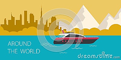 Travel around the world. Vector Illustration