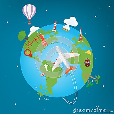 Travel Around the World Vector Illustration