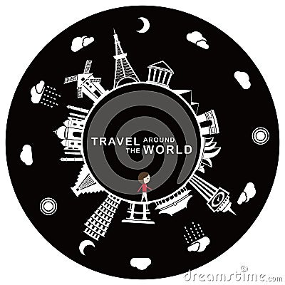 Travel around the world Vector Illustration