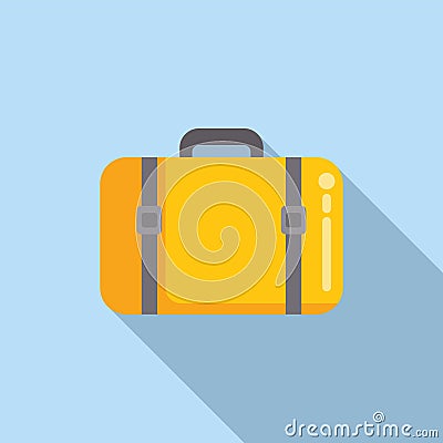 Travel bag icon flat vector. Indoor cabin Vector Illustration