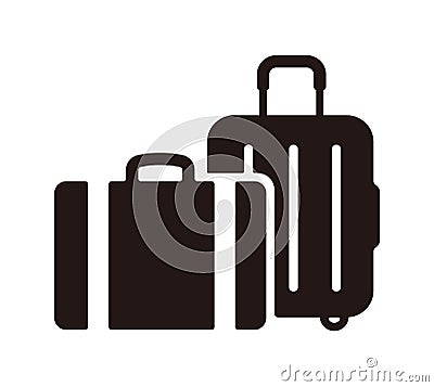 Travel bag, suitcase, vacation icon illustration Vector Illustration