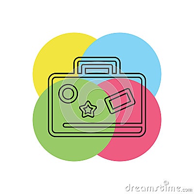 travel bag vector icon Stock Photo