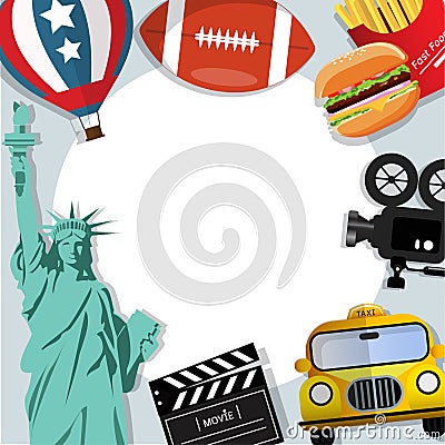 Travel banners background USA Vector Illustration