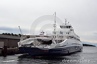 Travel by the Basto Ferry from Horten to Moss Editorial Stock Photo