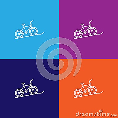 Travel bicycle outline icon. Elements of travel illustration icon. Signs and symbols can be used for web, logo, mobile app, UI, UX Cartoon Illustration