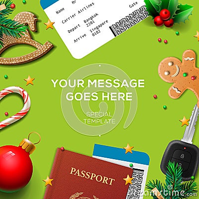 Travel blog concept, holiday blogging online Vector Illustration