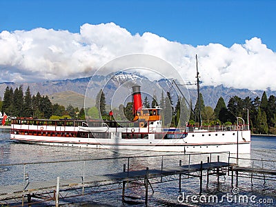 Travel Boat In Queenstown Stock Photo