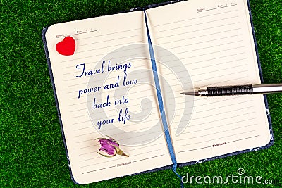 Travel brings power and love back into your life Stock Photo