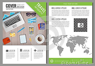 Travel brochure design. Template for Travel and Tourism concept. Vector Vector Illustration