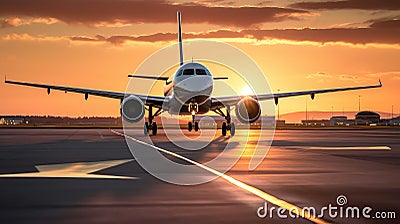 travel business airplane backgtound Cartoon Illustration