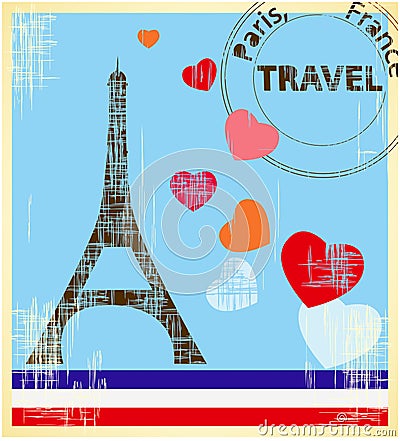 Travel card Vector Illustration