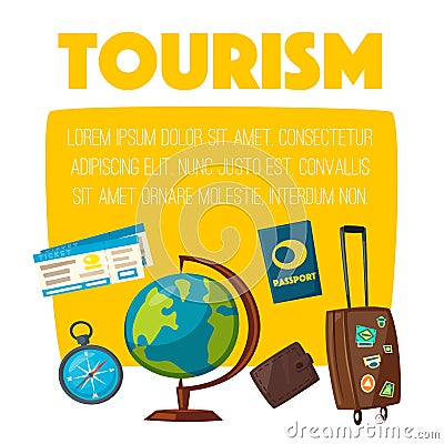 Travel collection. Vacation theme. Cartoon vector illustration. Vector Illustration