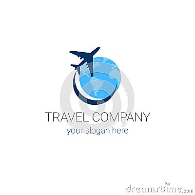 Travel Company Logo Template Tourism Agency Banner Design Vector Illustration