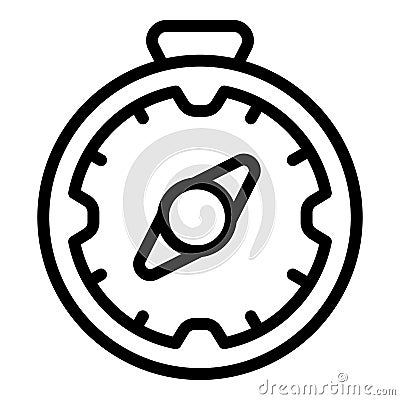 Travel compass icon outline vector. Virtual tour Vector Illustration