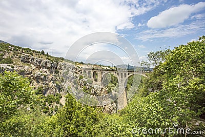 Travel concept photo. Turkey Adana Varda bridge Stock Photo