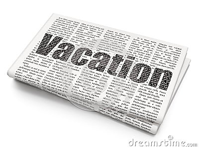 Travel concept: Vacation on Newspaper background Stock Photo