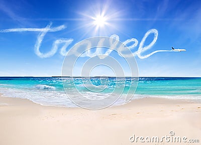 Travel concept to the tropical beaches Stock Photo