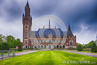 Travel Consepts. Peace Palace in Den Haag Hague Stock Photo