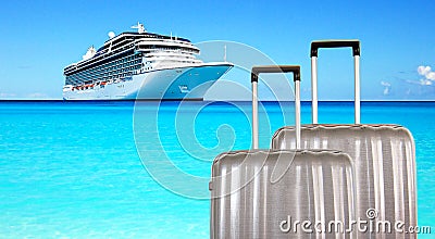 Travel Cruise luggage Stock Photo