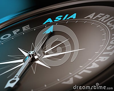 Travel destination - Asia Cartoon Illustration