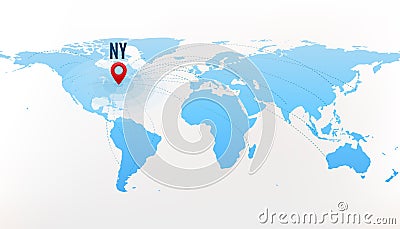 Travel destination New York concept. International journey Vector Illustration