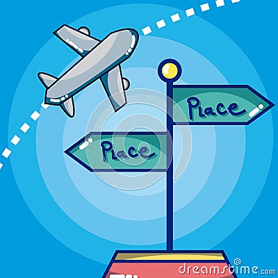 Travel and destinations Vector Illustration